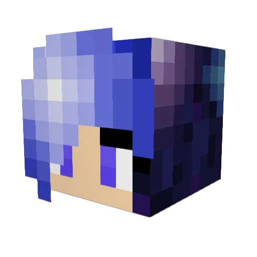 Pocket_Kitty Minecraft avatar head, 3D render