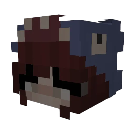 Pocket_Liza Minecraft avatar head, 3D render