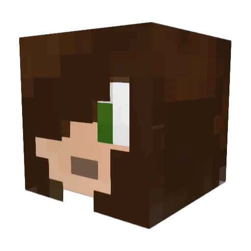 Pocket_Manny Minecraft avatar head, 3D render