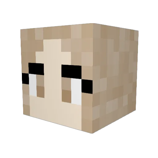 Pocket_Prawn Minecraft avatar head, 3D render