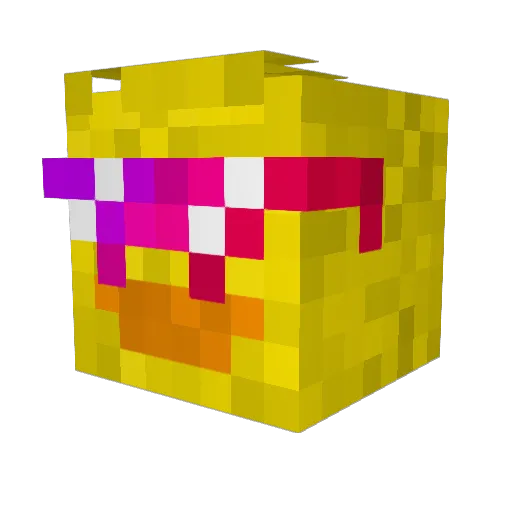 Pockethole3000 Minecraft avatar head, 3D render