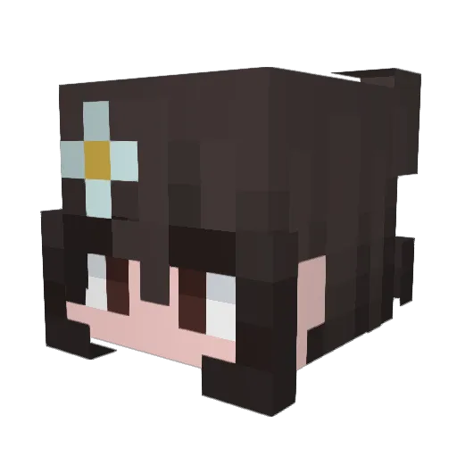 PocketsOMG Minecraft avatar head, 3D render
