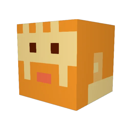 Pockettminer Minecraft avatar head, 3D render