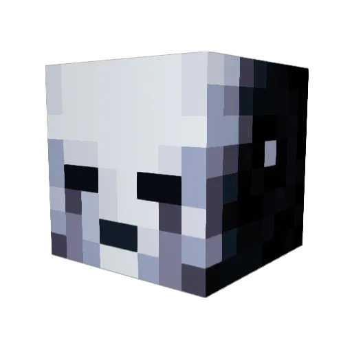 Pockler Minecraft avatar head, 3D render