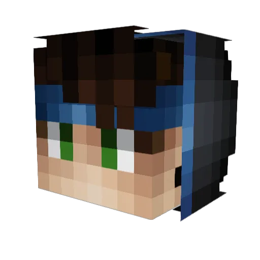 PockyHax Minecraft avatar head, 3D render