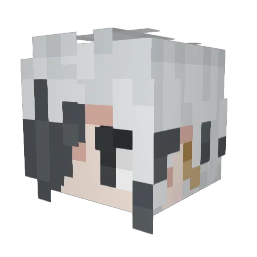 Pocky_thebest Minecraft avatar head, 3D render