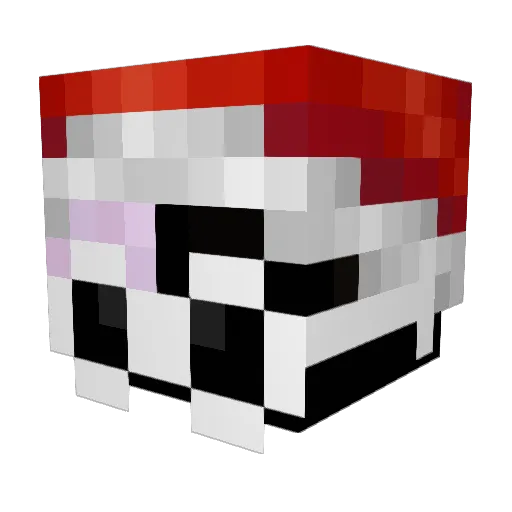 Pockyrox Minecraft avatar head, 3D render