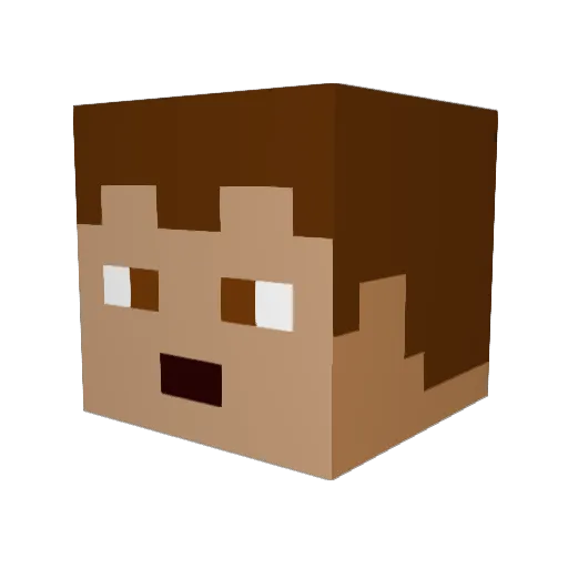Poco_domene Minecraft avatar head, 3D render