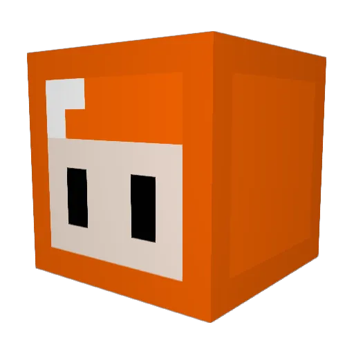 Pocoty Minecraft avatar head, 3D render
