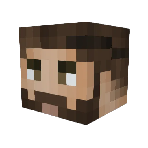 Pocouse Minecraft avatar head, 3D render