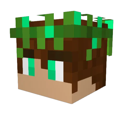 Pod2021 Minecraft avatar head, 3D render