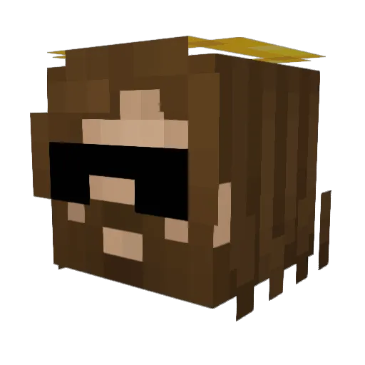 Podda123 Minecraft avatar head, 3D render