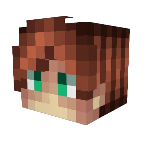 Podechambre Minecraft avatar head, 3D render