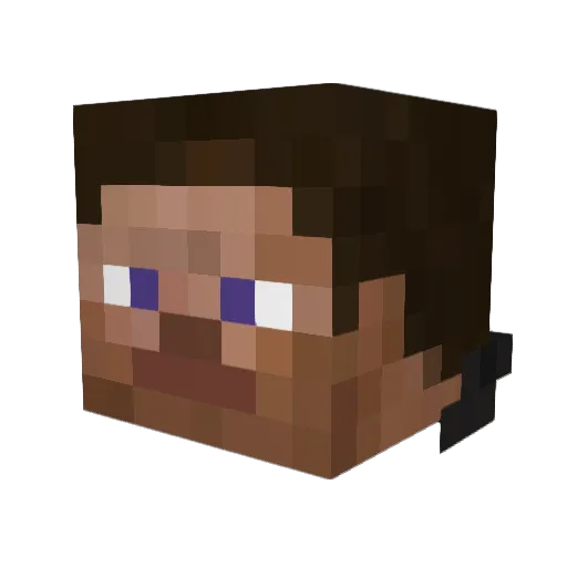 Poder20 Minecraft avatar head, 3D render