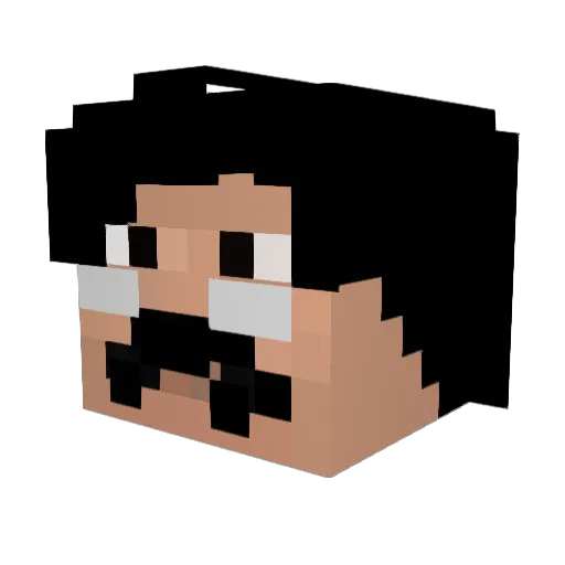 PoderosoCastiga7 Minecraft avatar head, 3D render