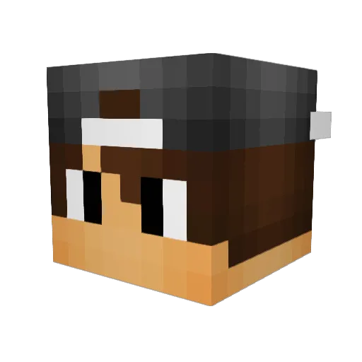 Poderosoftw_ Minecraft avatar head, 3D render