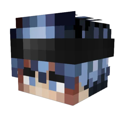 Poders Minecraft avatar head, 3D render