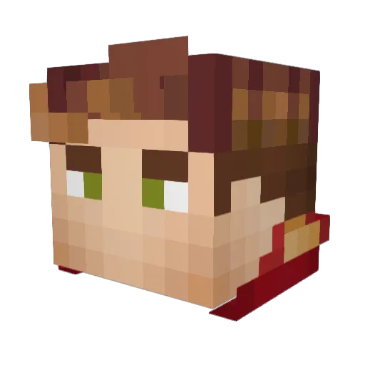 Podest Minecraft avatar head, 3D render