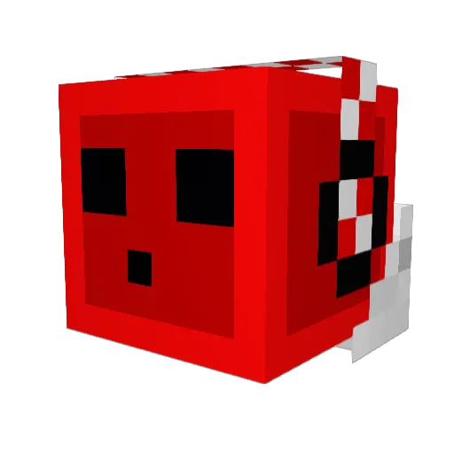 Podgeman Minecraft avatar head, 3D render