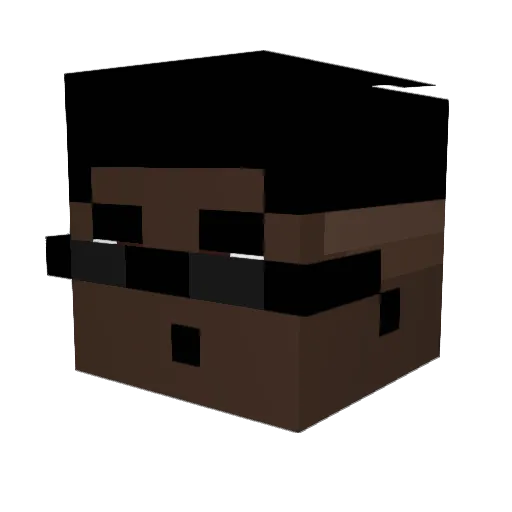 Podlas1 Minecraft avatar head, 3D render