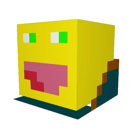 Podstepny_Japan Minecraft avatar head, 3D render