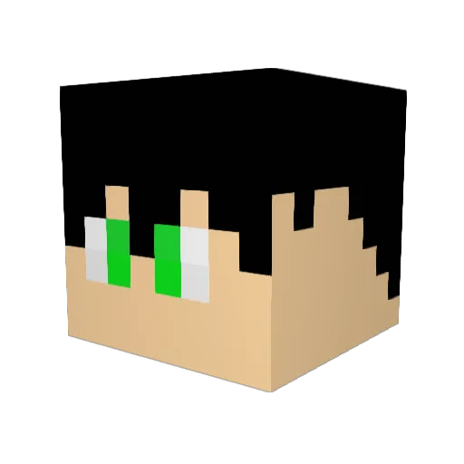 Podzya Minecraft avatar head, 3D render