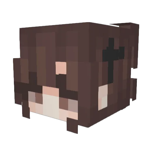 PoeButt Minecraft avatar head, 3D render