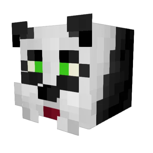PoeThePanda23 Minecraft avatar head, 3D render