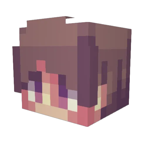 Poeblos Minecraft avatar head, 3D render