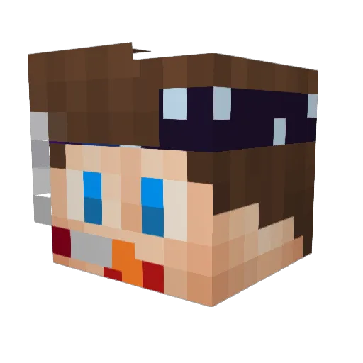 PoechHD Minecraft avatar head, 3D render