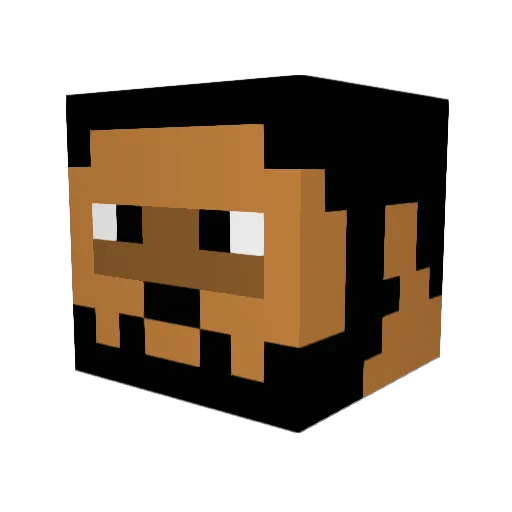Poefster Minecraft avatar head, 3D render