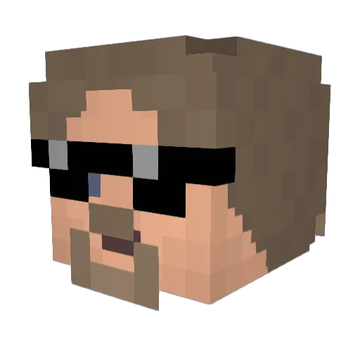PoeperTim Minecraft avatar head, 3D render