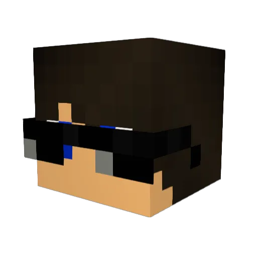 Poephead_ Minecraft avatar head, 3D render