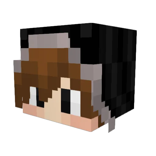 Poepuh Minecraft avatar head, 3D render