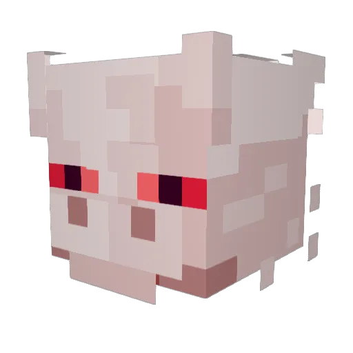 Poescal Minecraft avatar head, 3D render