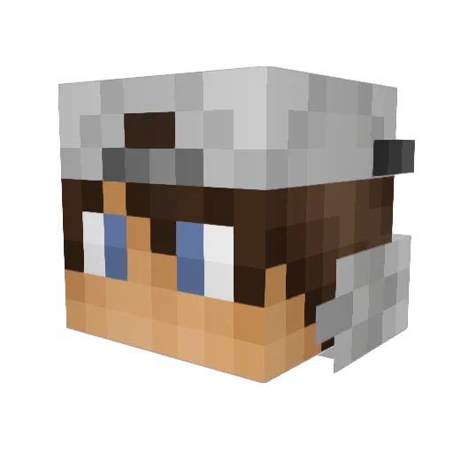 Poeskak Minecraft avatar head, 3D render