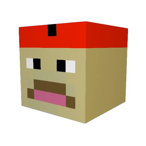 PoeticPotato22 Minecraft avatar head, 3D render