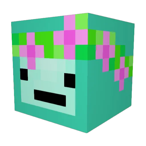 Poetjustice Minecraft avatar head, 3D render