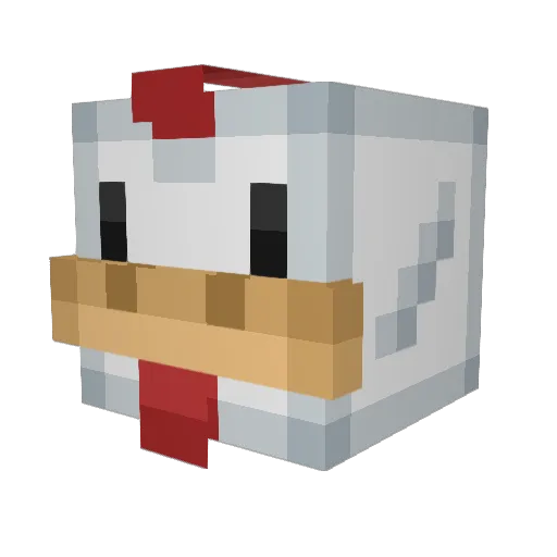 Pofa__ Minecraft avatar head, 3D render
