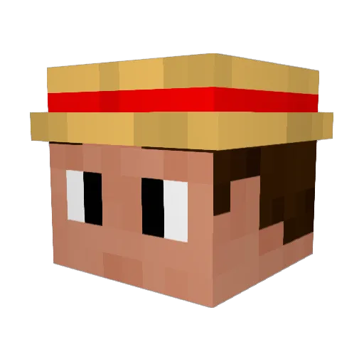 PoffyPanda Minecraft avatar head, 3D render