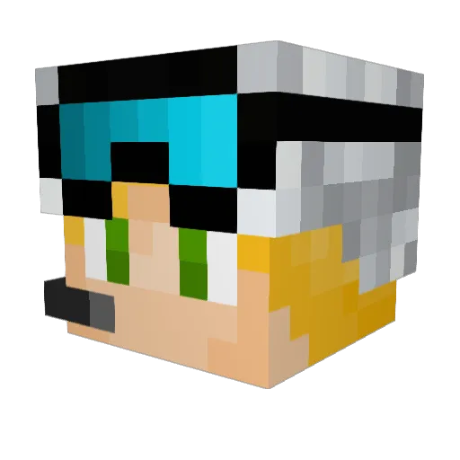 PogAppleTree Minecraft avatar head, 3D render