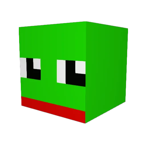 PogFamily Minecraft avatar head, 3D render