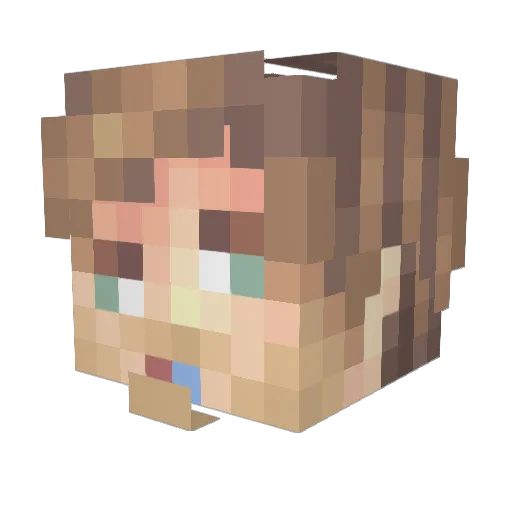 PogGaming Minecraft avatar head, 3D render