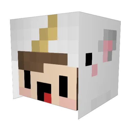 PogJesus Minecraft avatar head, 3D render
