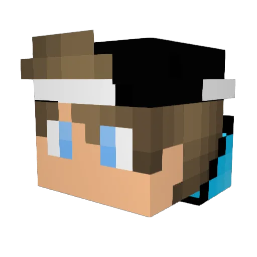 PogMoritz Minecraft avatar head, 3D render