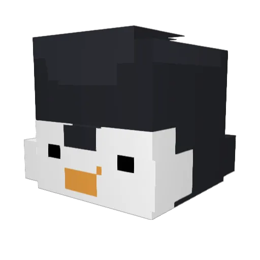 PogPenguinPro Minecraft avatar head, 3D render