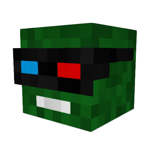 Poganin Minecraft avatar head, 3D render