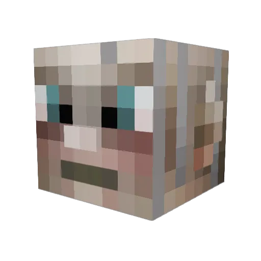Pogboum8 Minecraft avatar head, 3D render