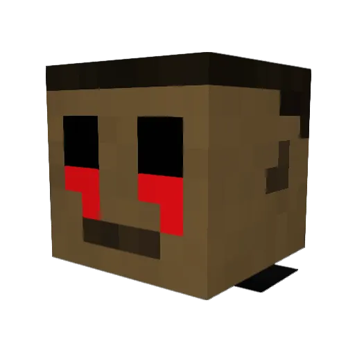 Pogevv Minecraft avatar head, 3D render
