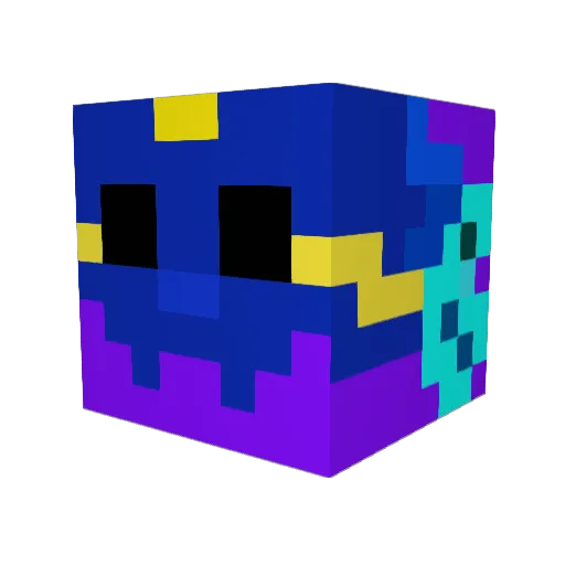 Poggal Minecraft avatar head, 3D render